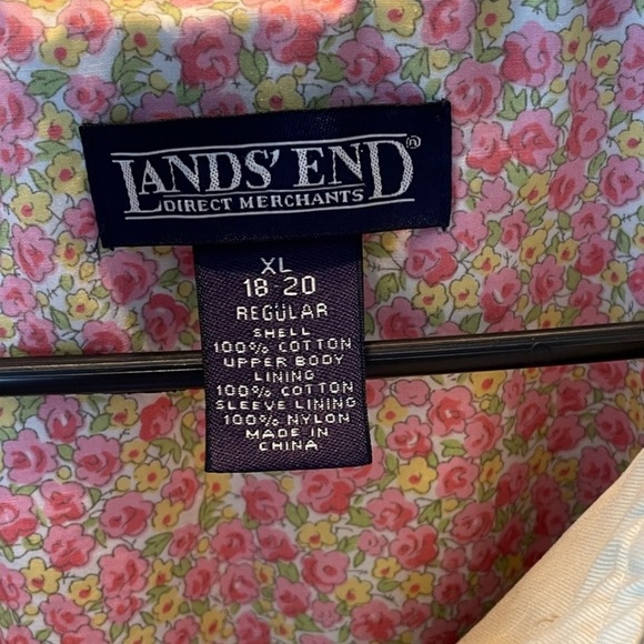 Vintage 100% Cotton Lands End Rain Coat - Picture 8 of 8